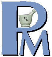 P M logo